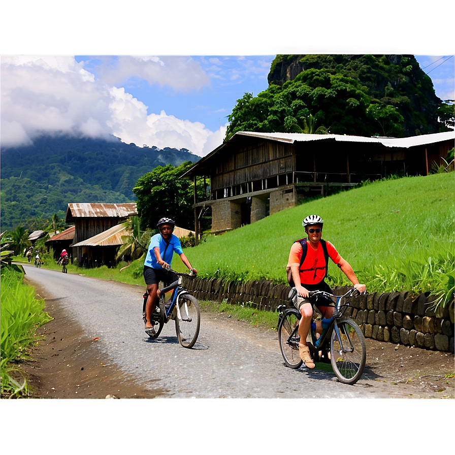 Biking Through Historic Towns Png Reo PNG image