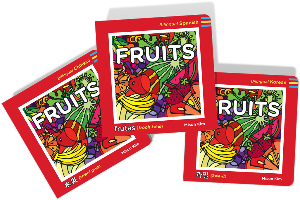 Bilingual Fruits Books Mison Kim PNG image