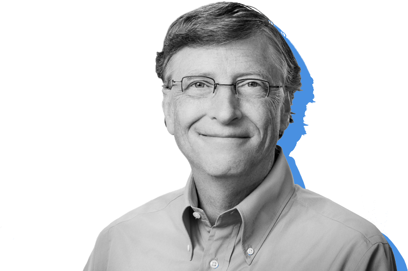 Bill Gates Portrait Smile PNG image