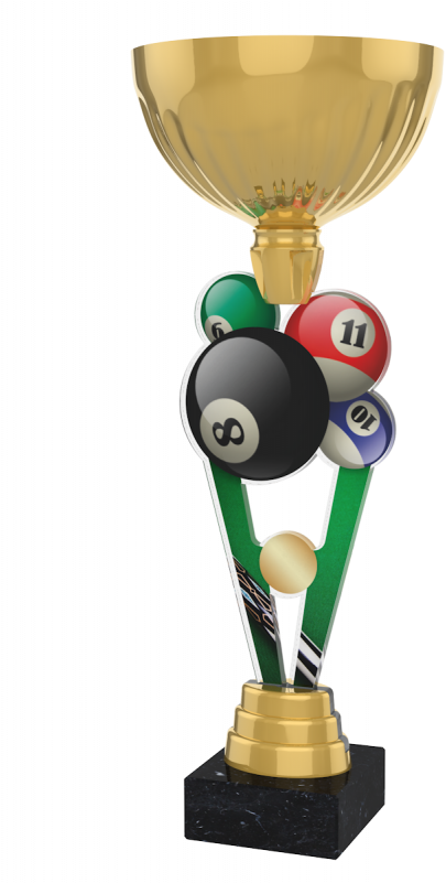 Billiards Trophy Award Design PNG image