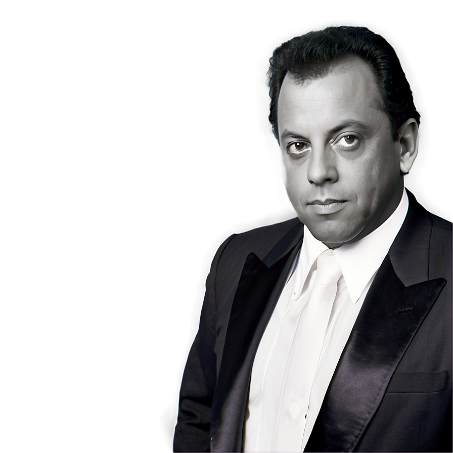 Billy Joel In Black And White Attire Png 66 PNG image