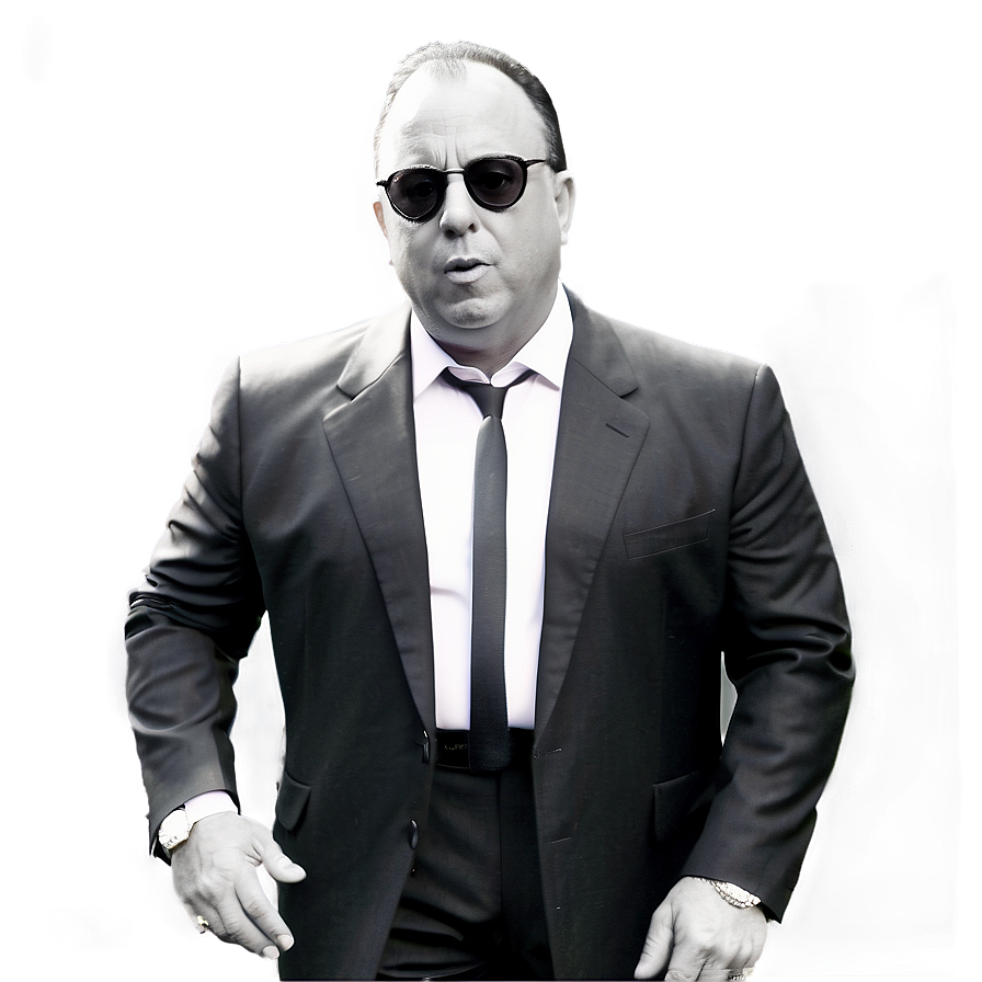 Billy Joel In Black And White Attire Png Gut PNG image