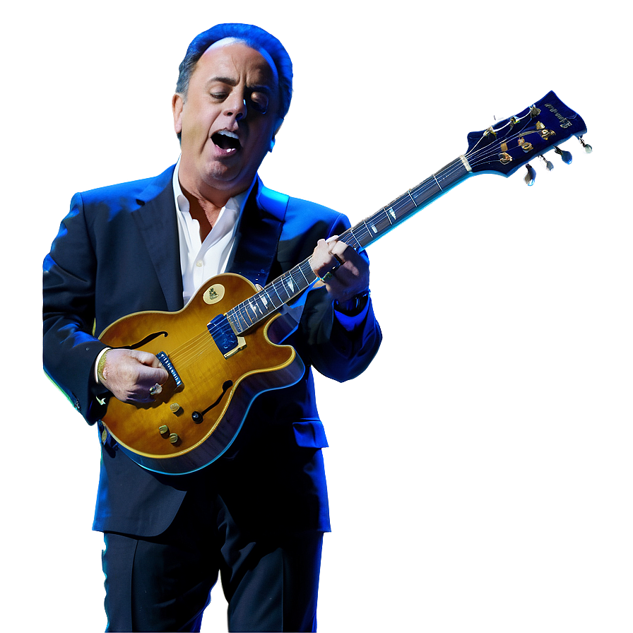 Billy Joel With Guitar Png 06252024 PNG image