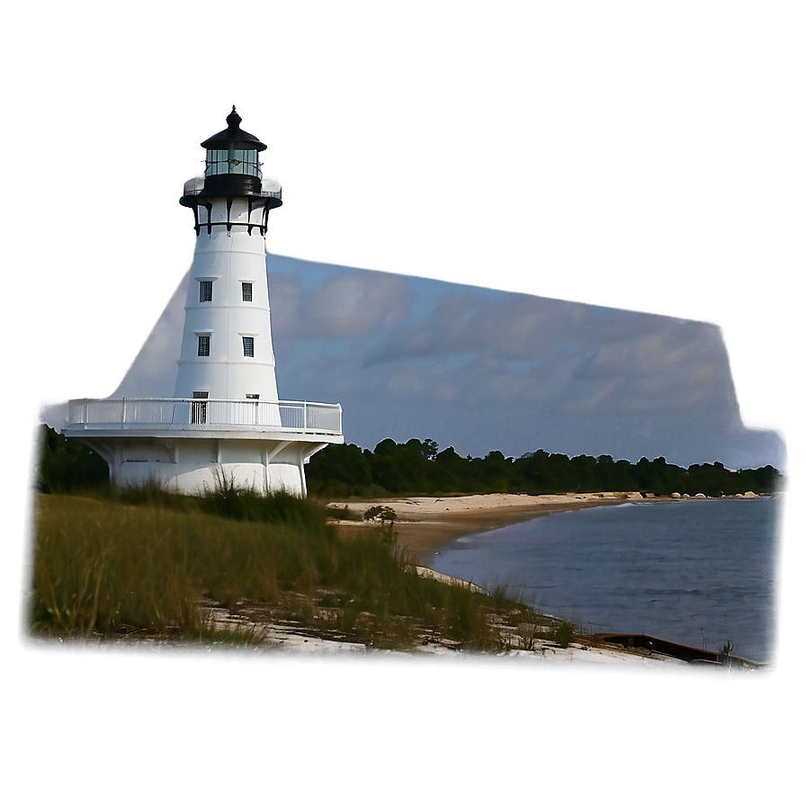 Biloxi Lighthouse Mississippi Png 06252024 PNG image