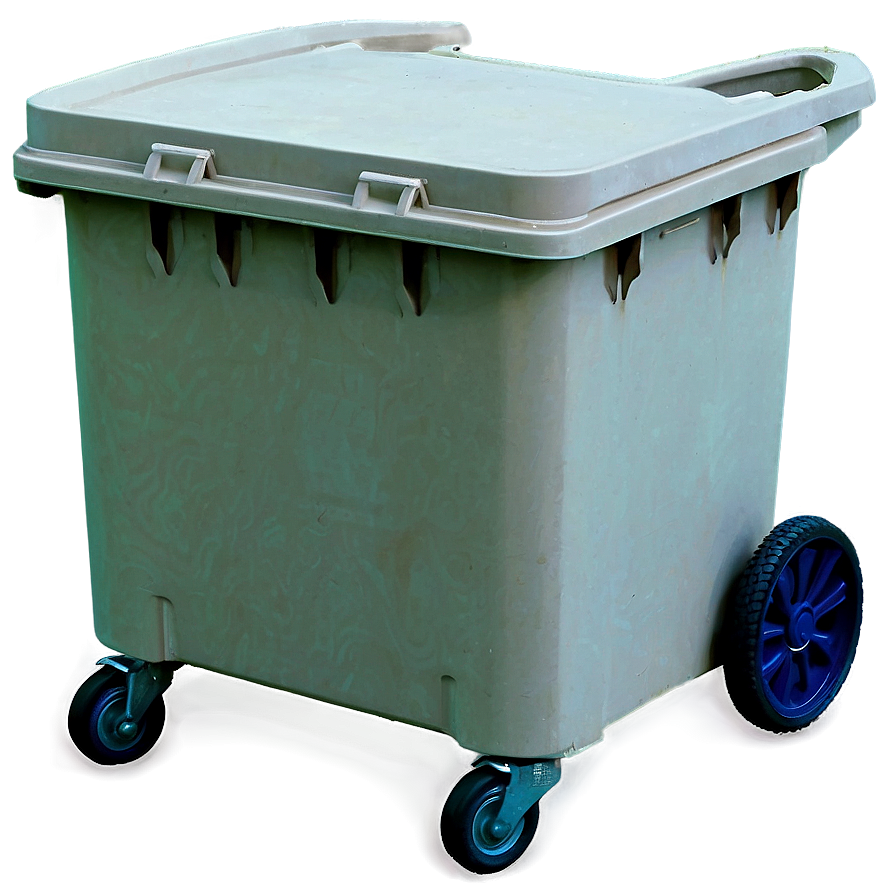 Bin With Wheels Beige Png 06242024 PNG image