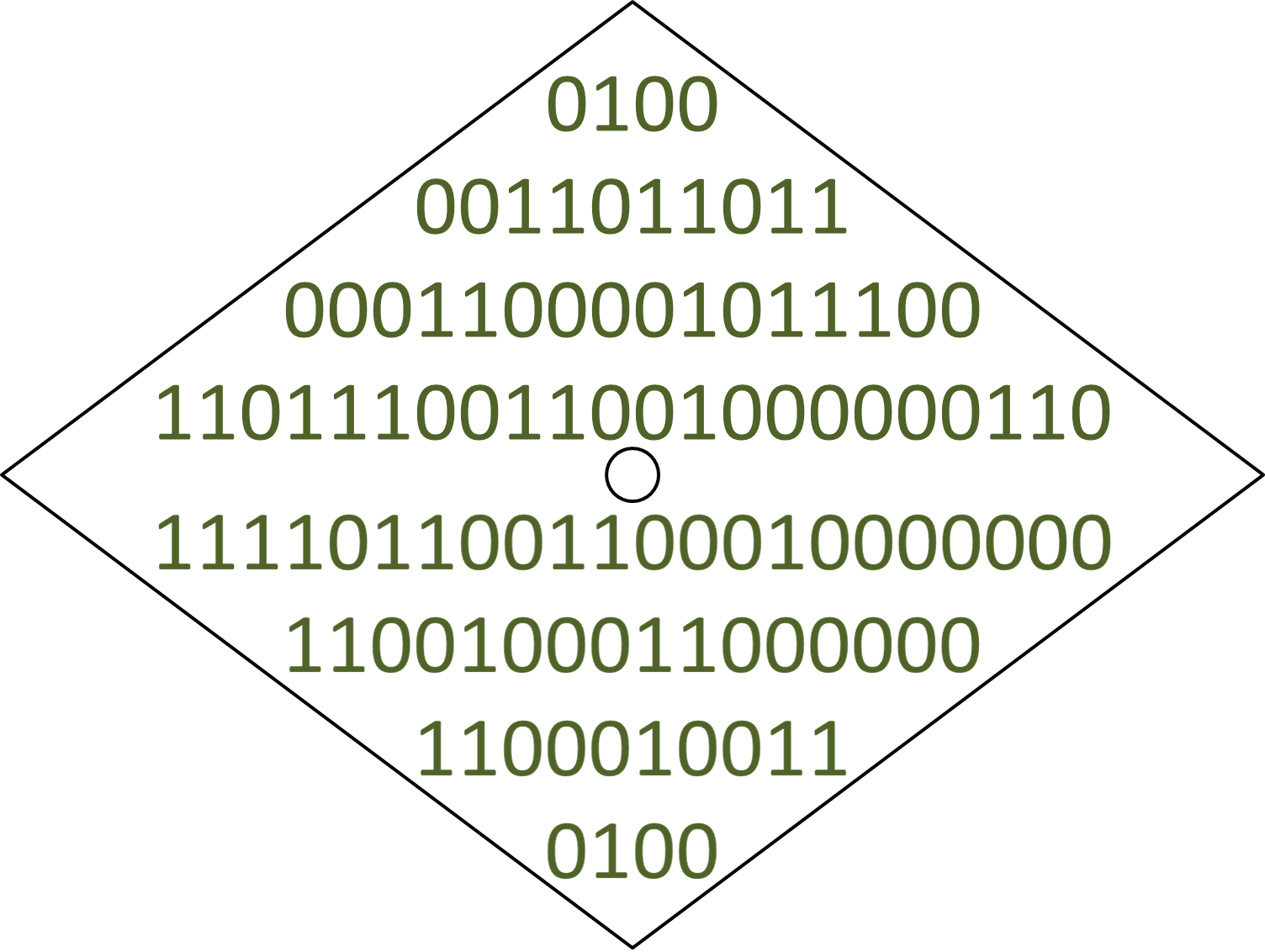 Binary Code Diamond Graphic PNG image