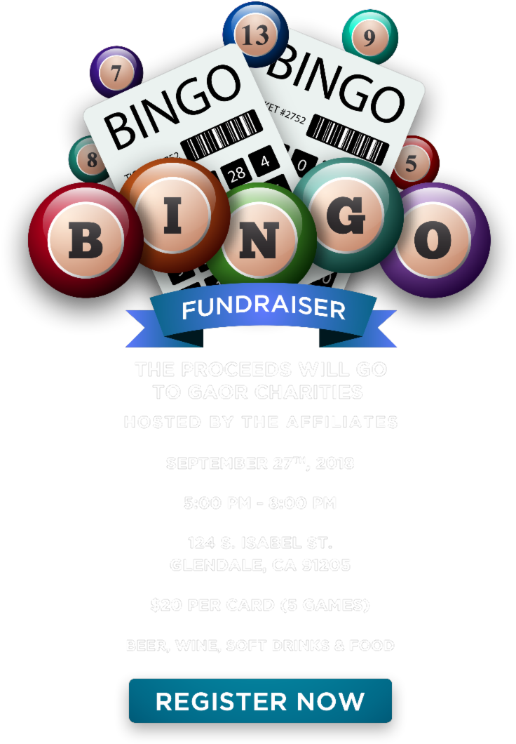 Bingo Fundraiser Event Flyer PNG image