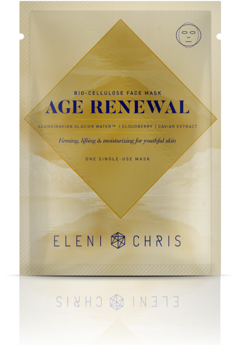 Bio Cellulose Face Mask Age Renewal Packaging PNG image