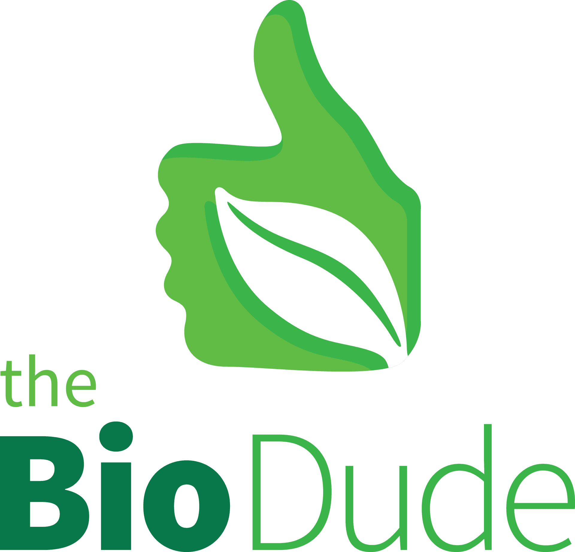 Bio Dude_ Logo_ Green Thumb PNG image