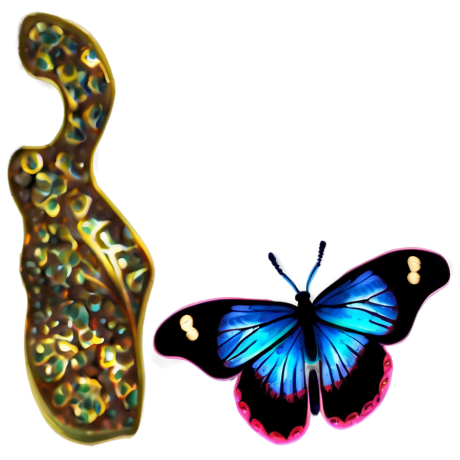 Bio-luminescent Butterfly Png Qlr34 PNG image