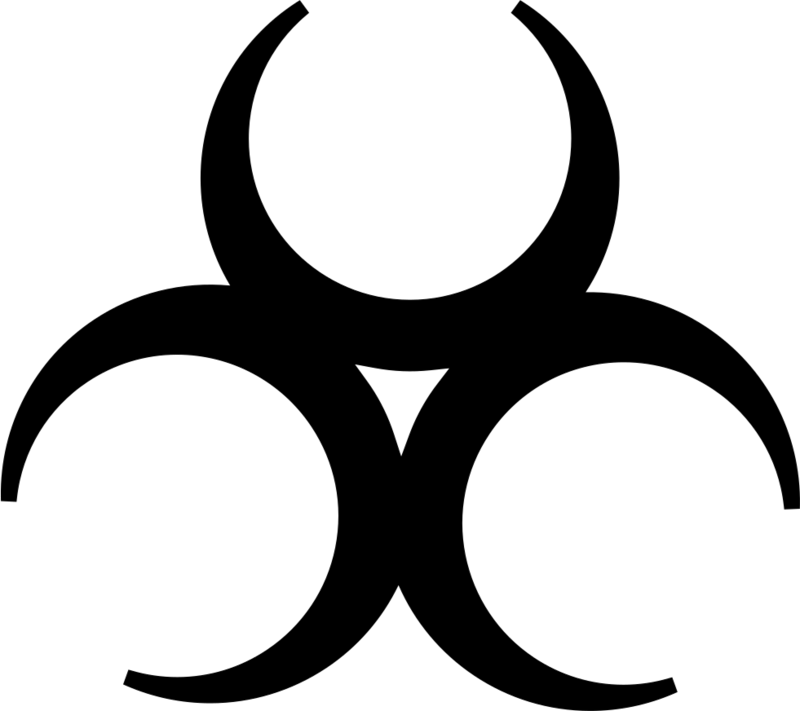 Biohazard Symbol Blackon Transparent PNG image