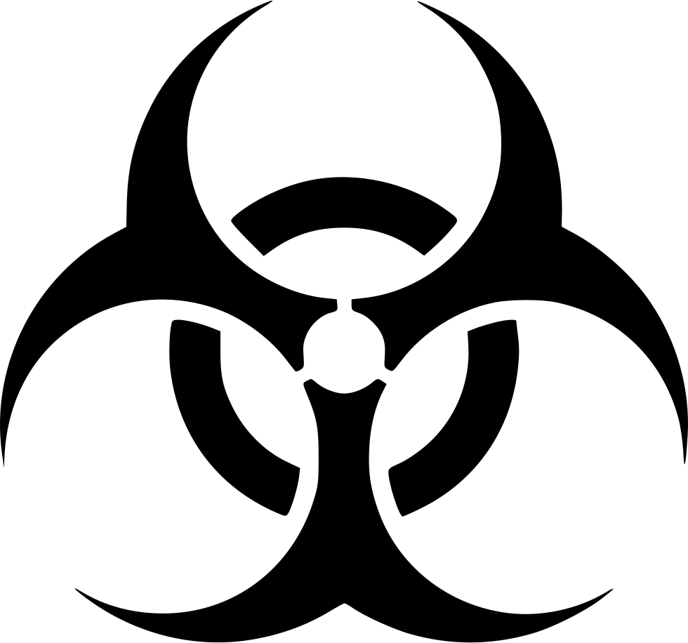 Biohazard Symbol Blackon Transparent PNG image