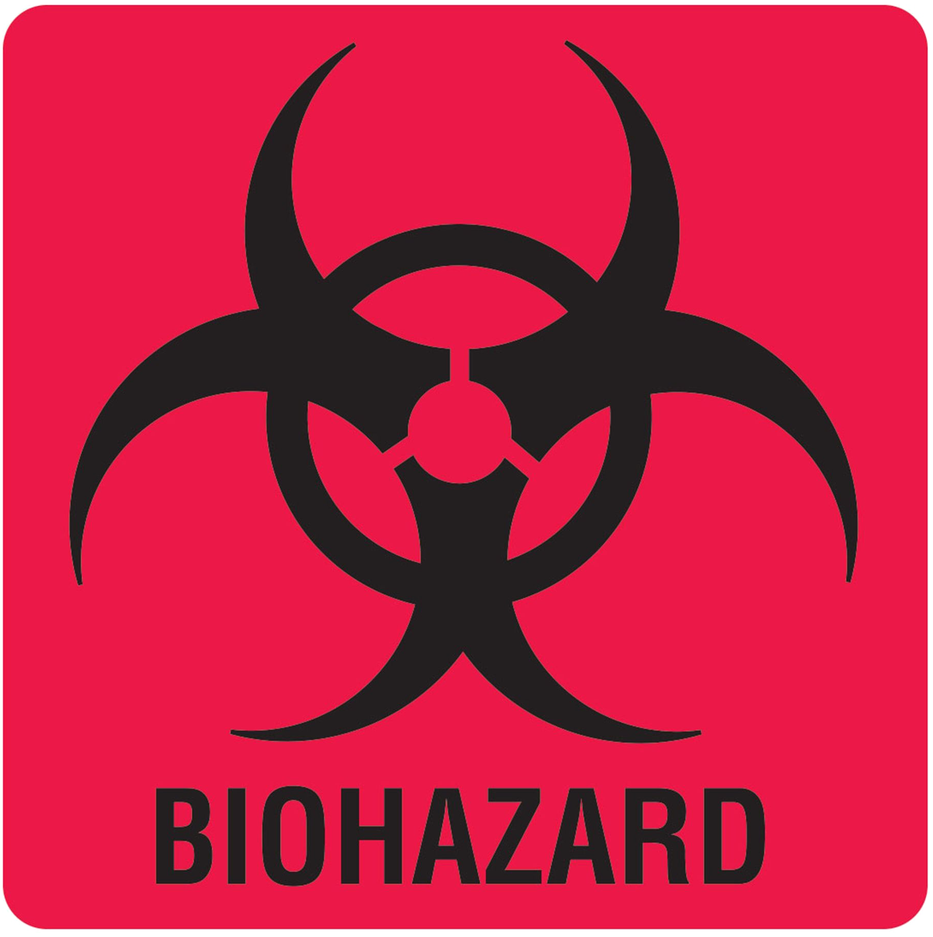 Biohazard Symbol Red Background PNG image