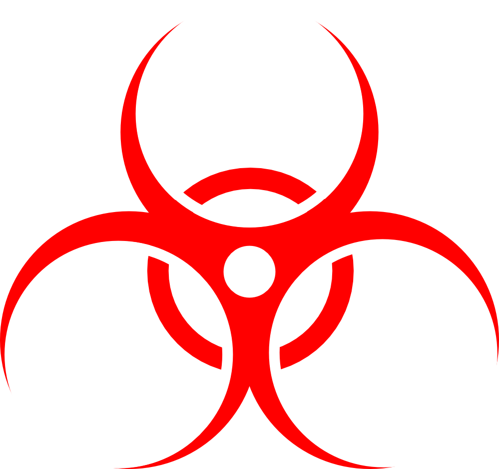 Biohazard Symbol Redon Gray PNG image