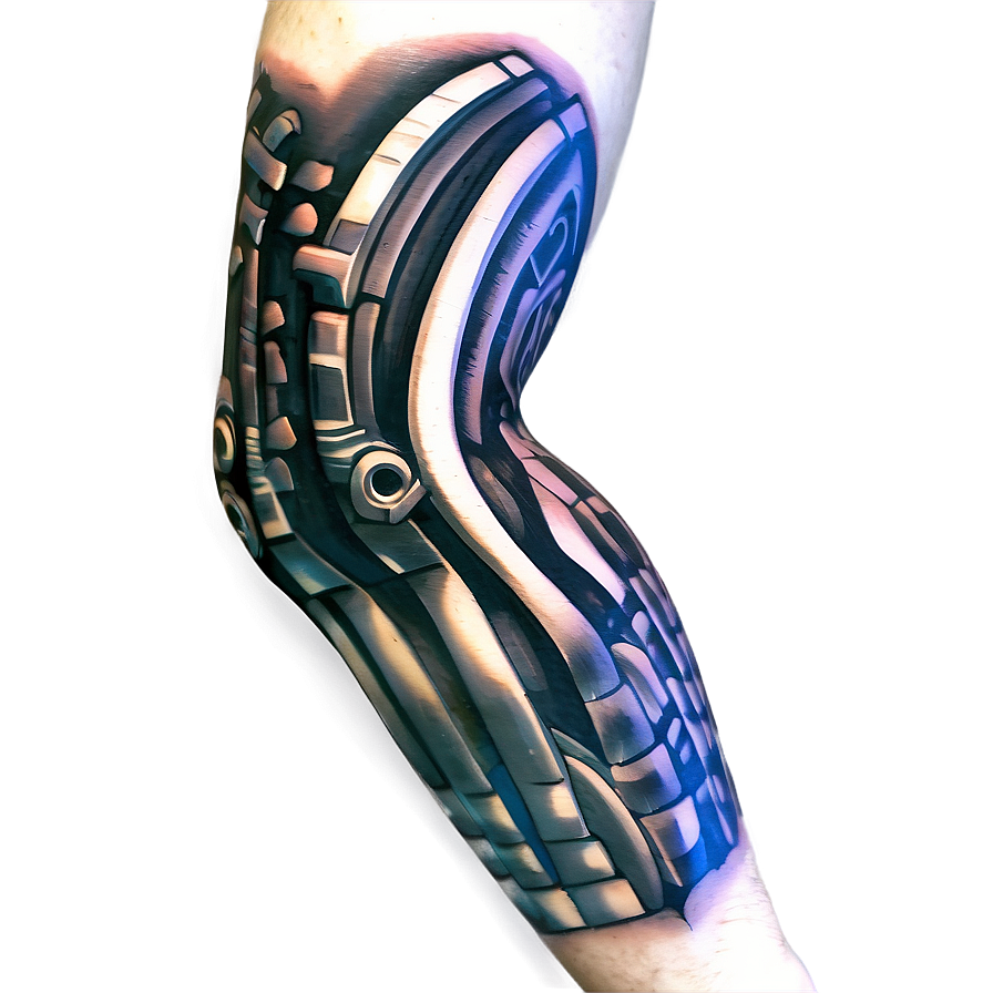 Biomechanical Tattoo Sleeve Png 06122024 PNG image