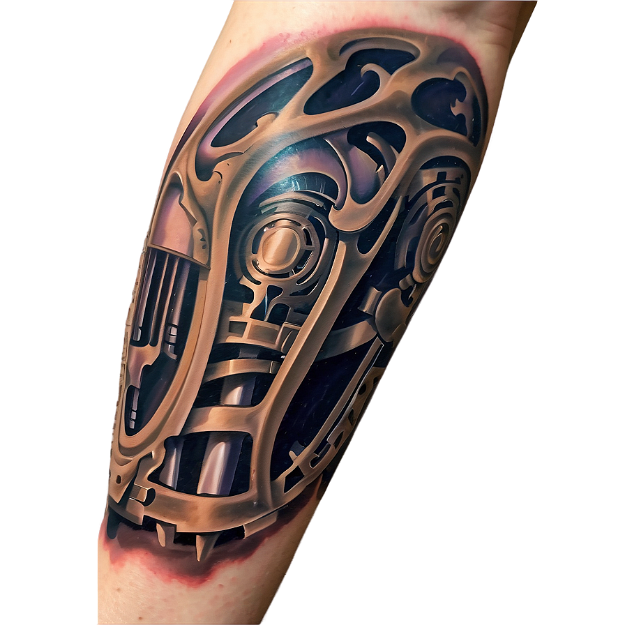 Biomechanical Tattoo Sleeve Png Ggs31 PNG image