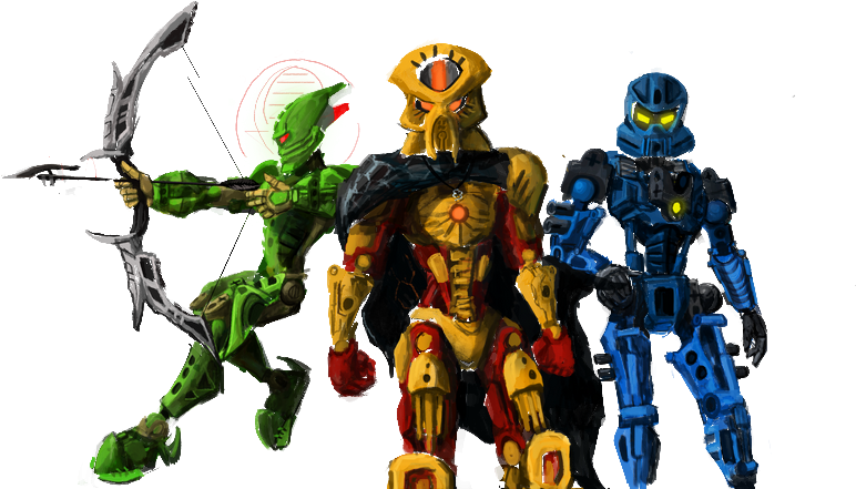 Bionicle Heroes Posing PNG image