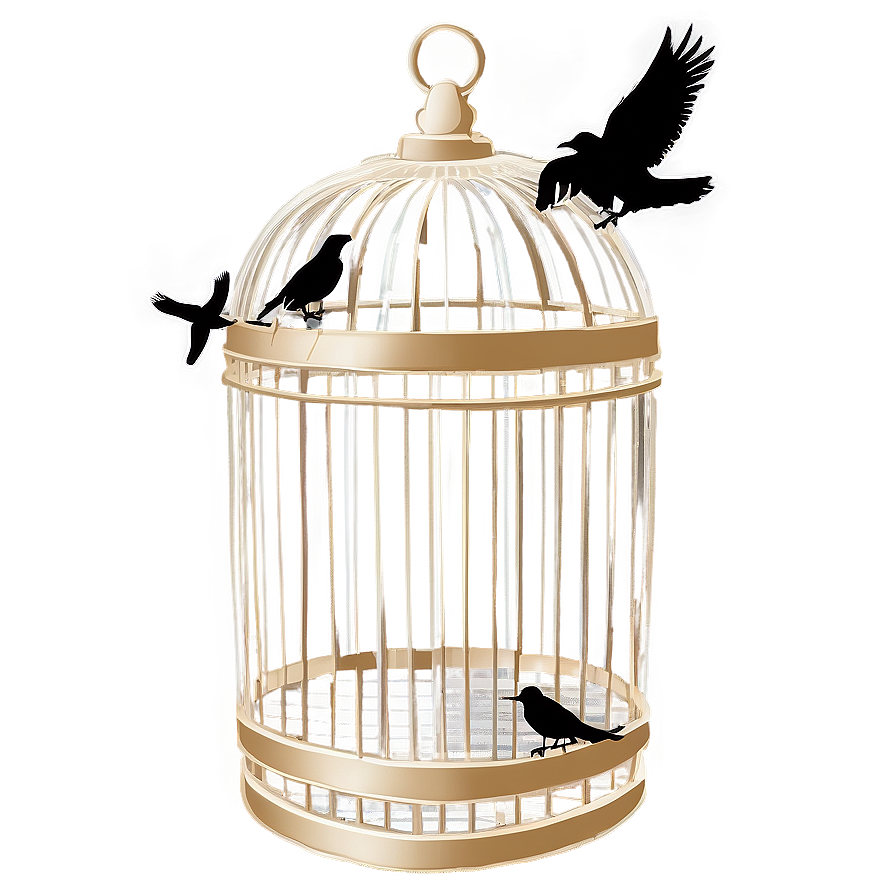 Bird Cage With Birds Png Puc PNG image