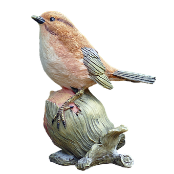 Bird Figurineon Branch PNG image