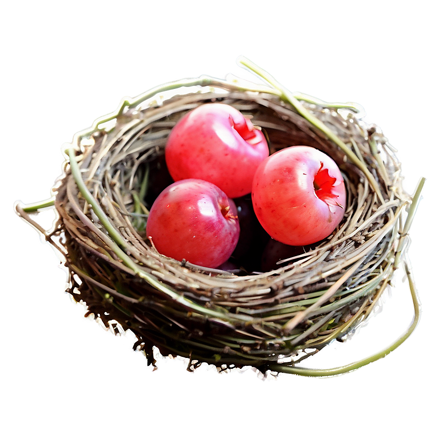 Bird Nest With Berries Png 06212024 PNG image