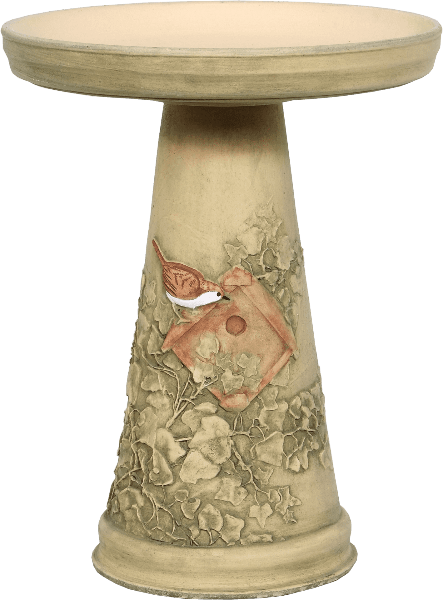 Birdhouse Decorated Birdbath PNG image