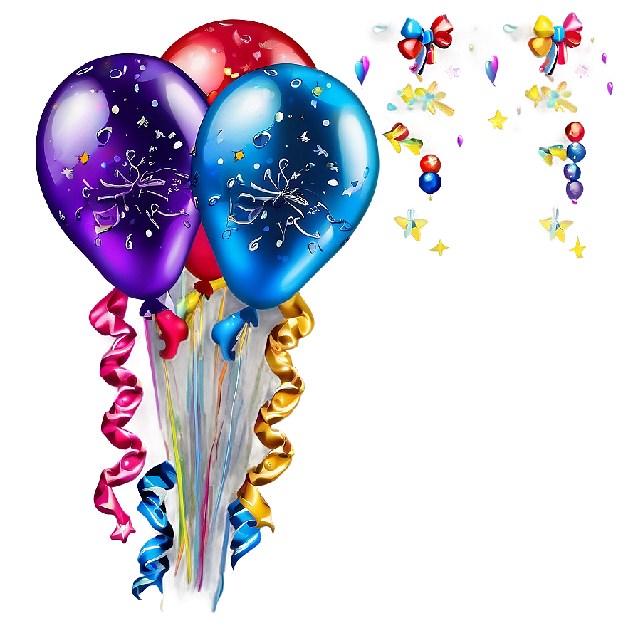 Birthday Balloon Border Png 06272024 PNG image