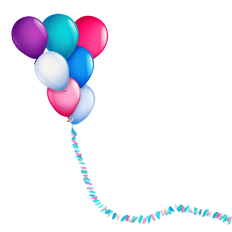 Birthday Balloon Border Png 24 PNG image