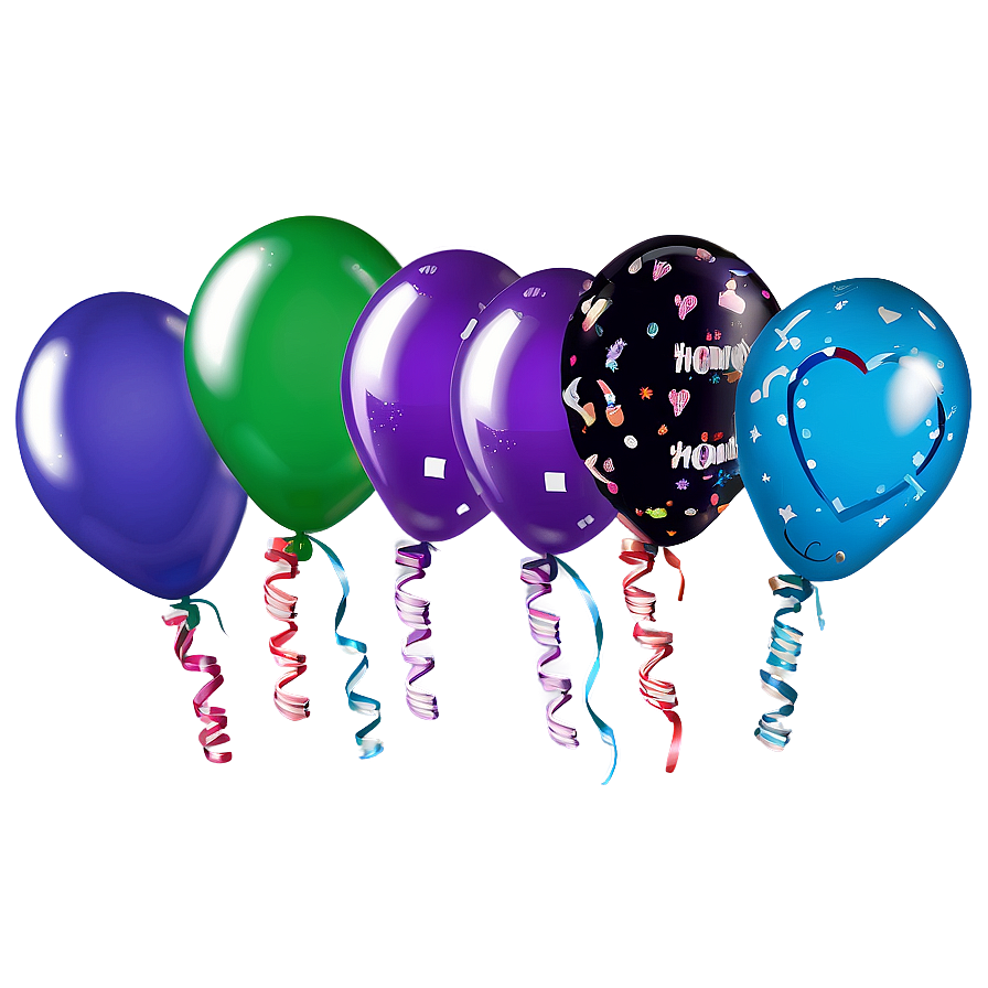 Birthday Balloon Bouquet Png 05042024 PNG image