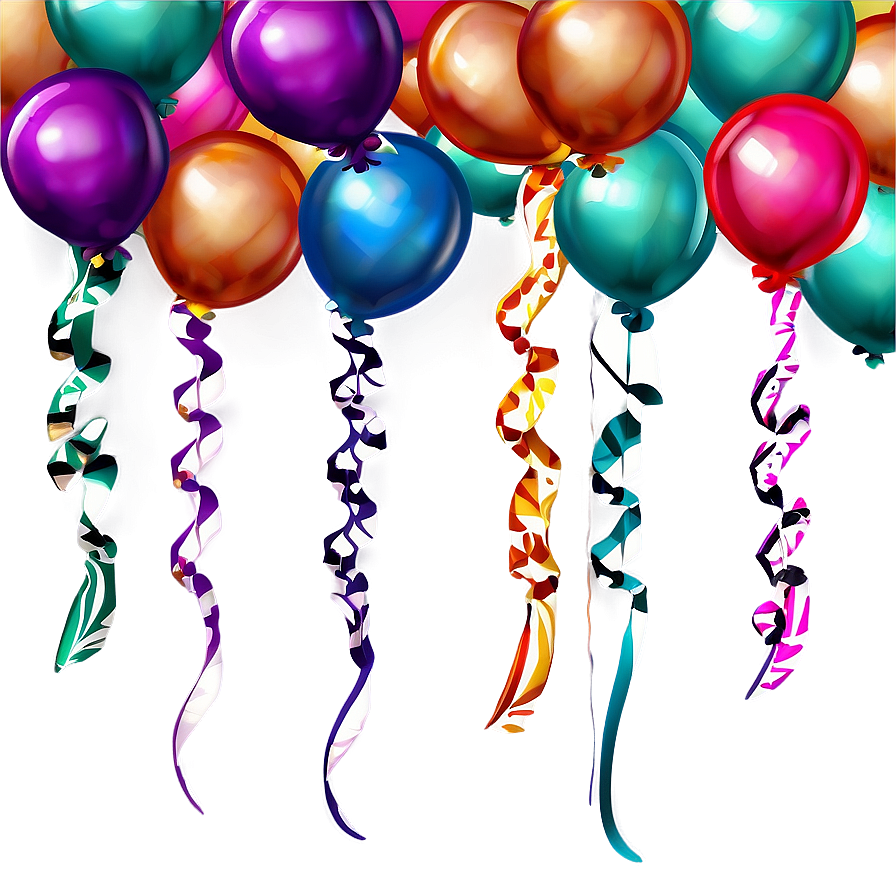 Birthday Balloon Garland Png 06272024 PNG image