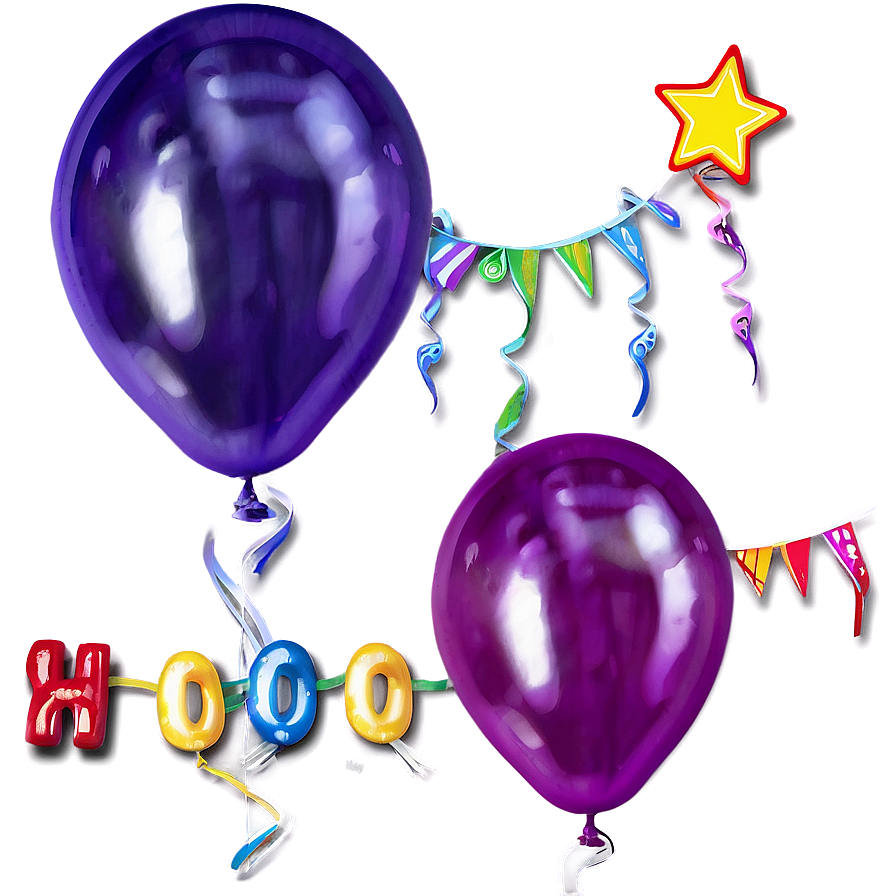 Birthday Balloons Png Ybl43 PNG image
