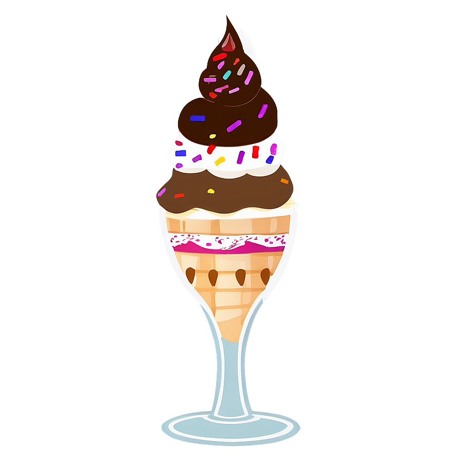 Birthday Cake Ice Cream Sundae Png 06282024 PNG image