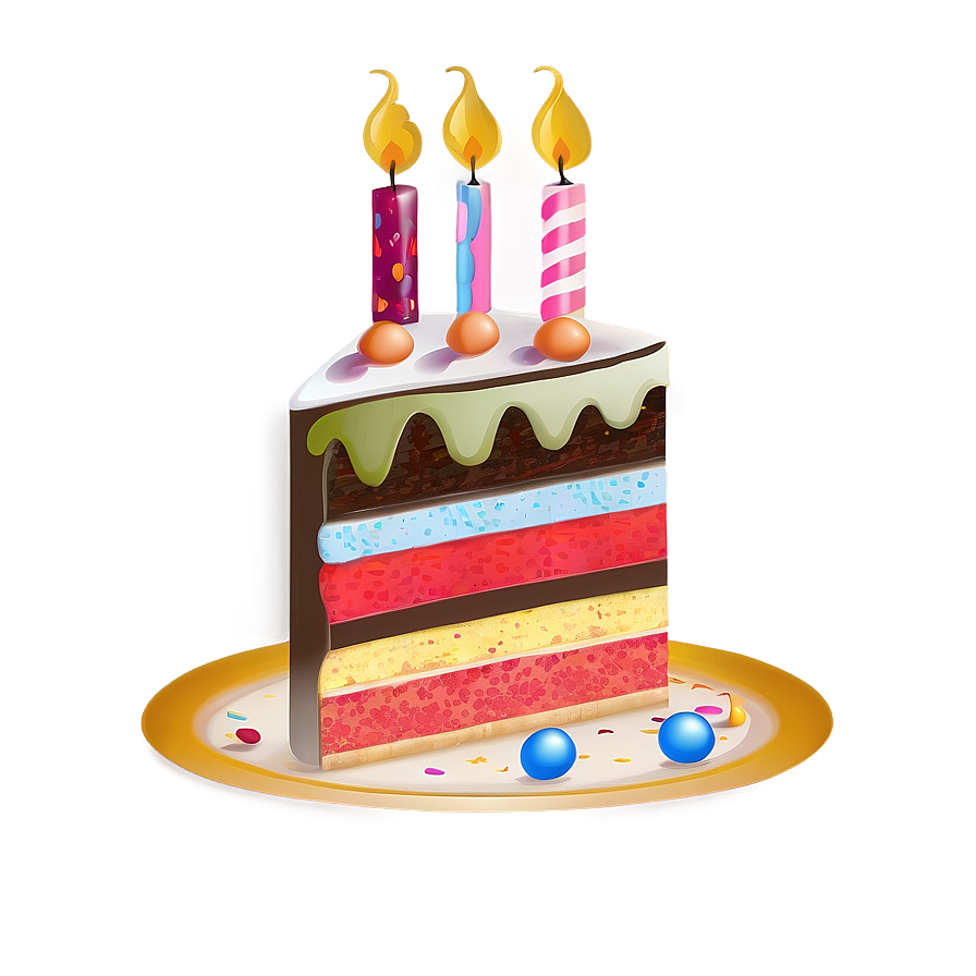 Birthday Cake Slice Png Vhx12 PNG image