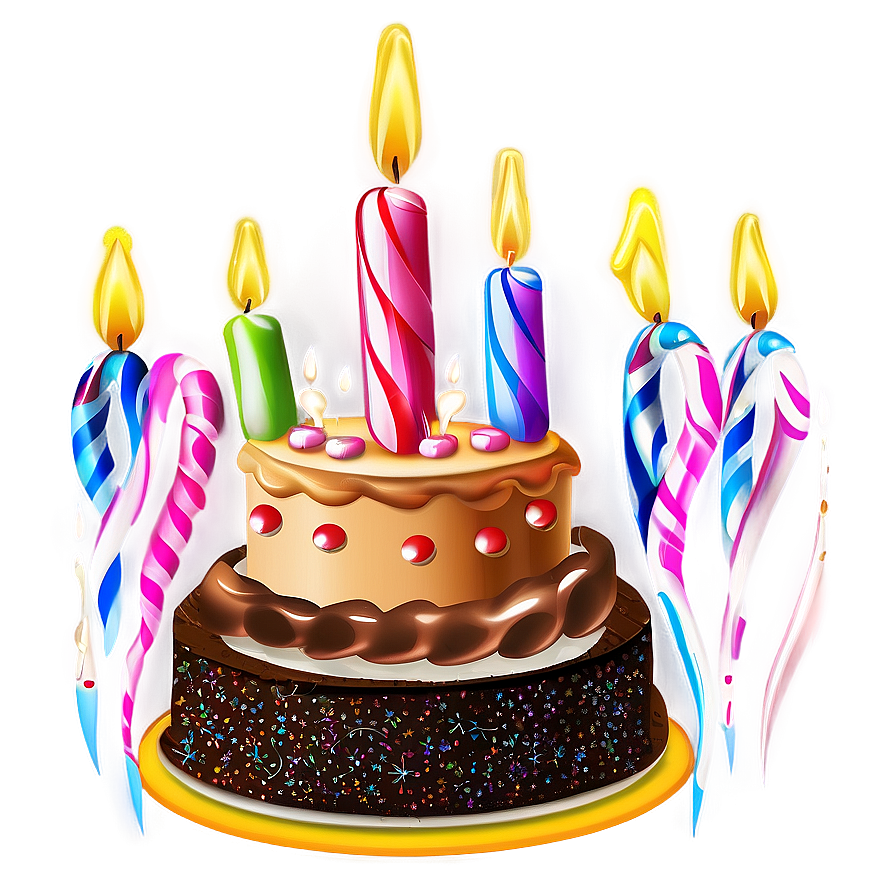 Birthday Cake With Candles Png 05042024 PNG image