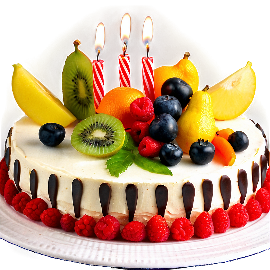 Birthday Cake With Fruits Png 87 PNG image