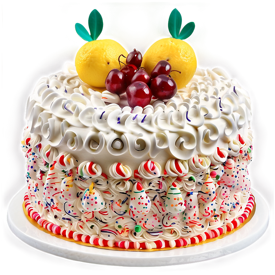 Birthday Cake With Fruits Png 89 PNG image