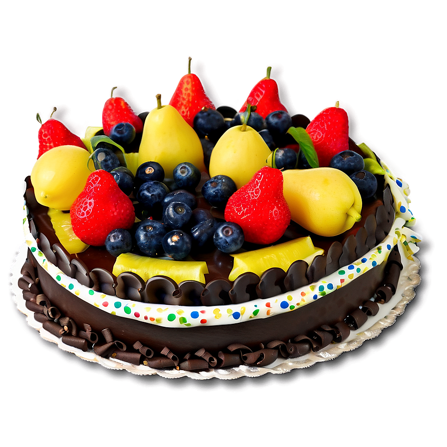 Birthday Cake With Fruits Png Sda PNG image