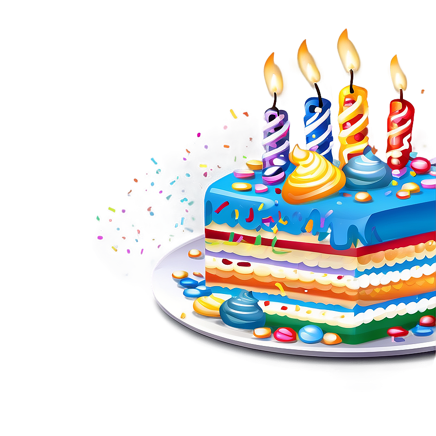 Birthday Cake With Sprinkles Png Dtt PNG image