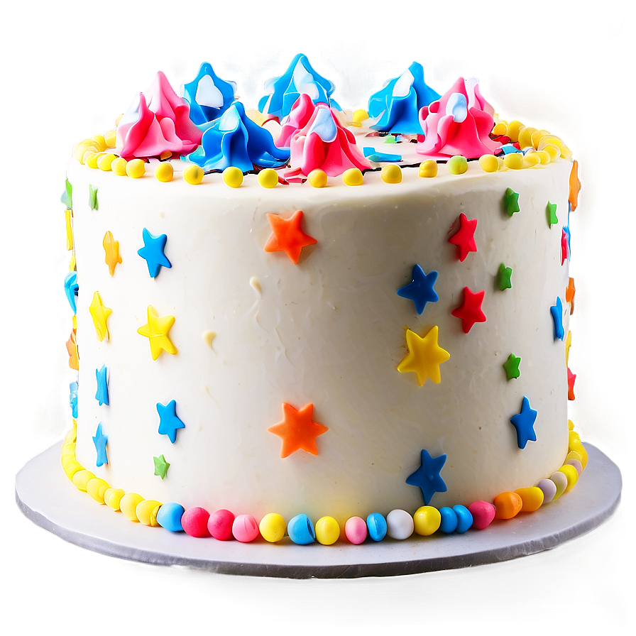 Birthday Cake With Stars Png Shf71 PNG image