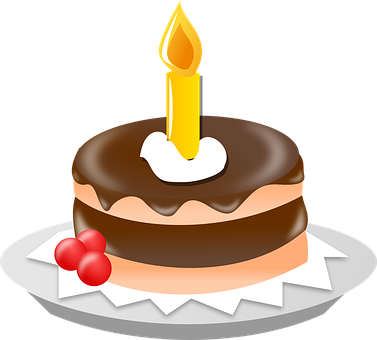Birthday Cakewith Candle PNG image