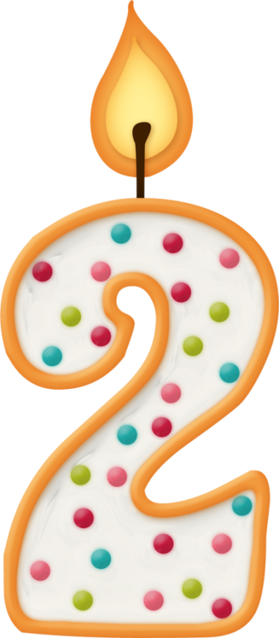 Birthday Candle Number2 PNG image