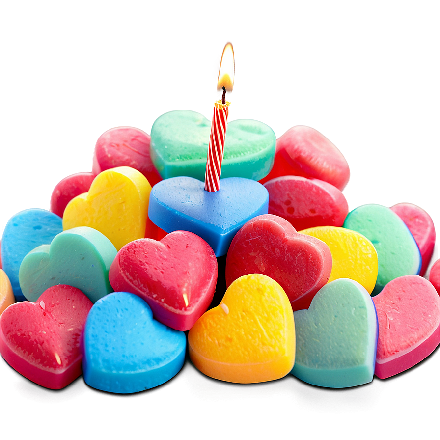 Birthday Candy Hearts Png Qit PNG image