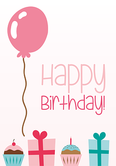 Birthday Celebration Greeting Card PNG image