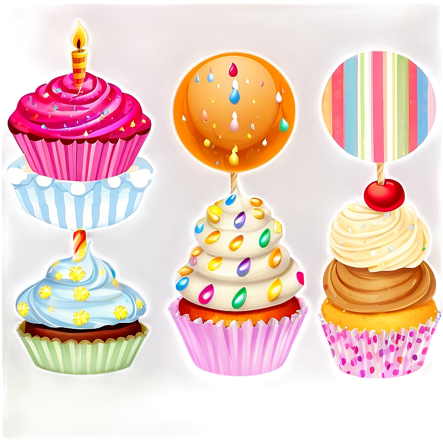 Birthday Cupcake Toppers Png Amm PNG image