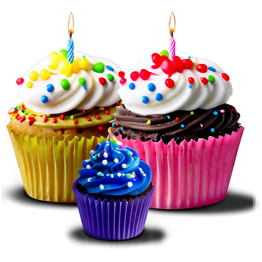 Birthday Cupcakes Png Pyc13 PNG image