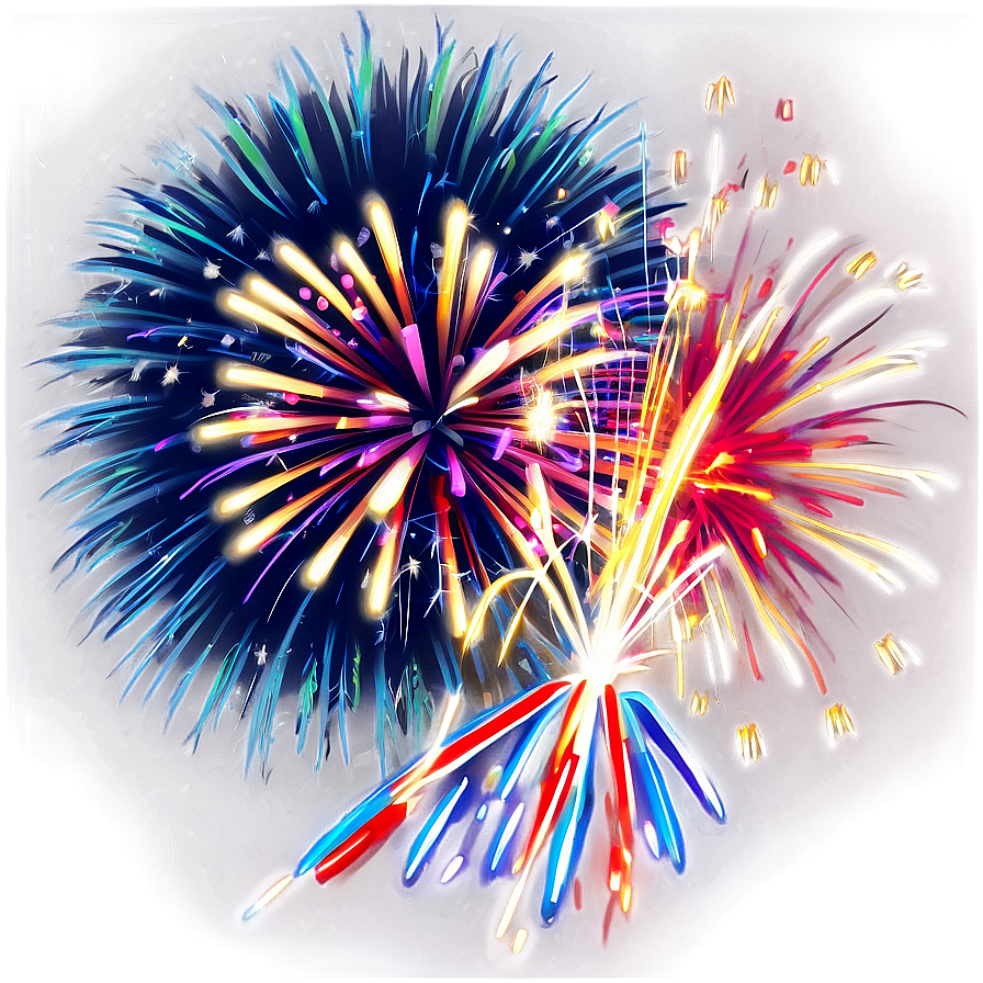 Birthday Fireworks Png 05042024 PNG image