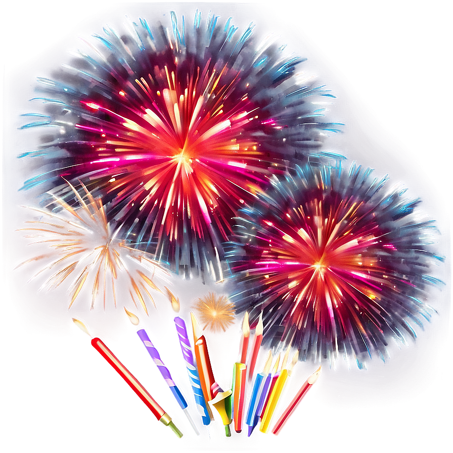 Birthday Fireworks Png 05042024 PNG image