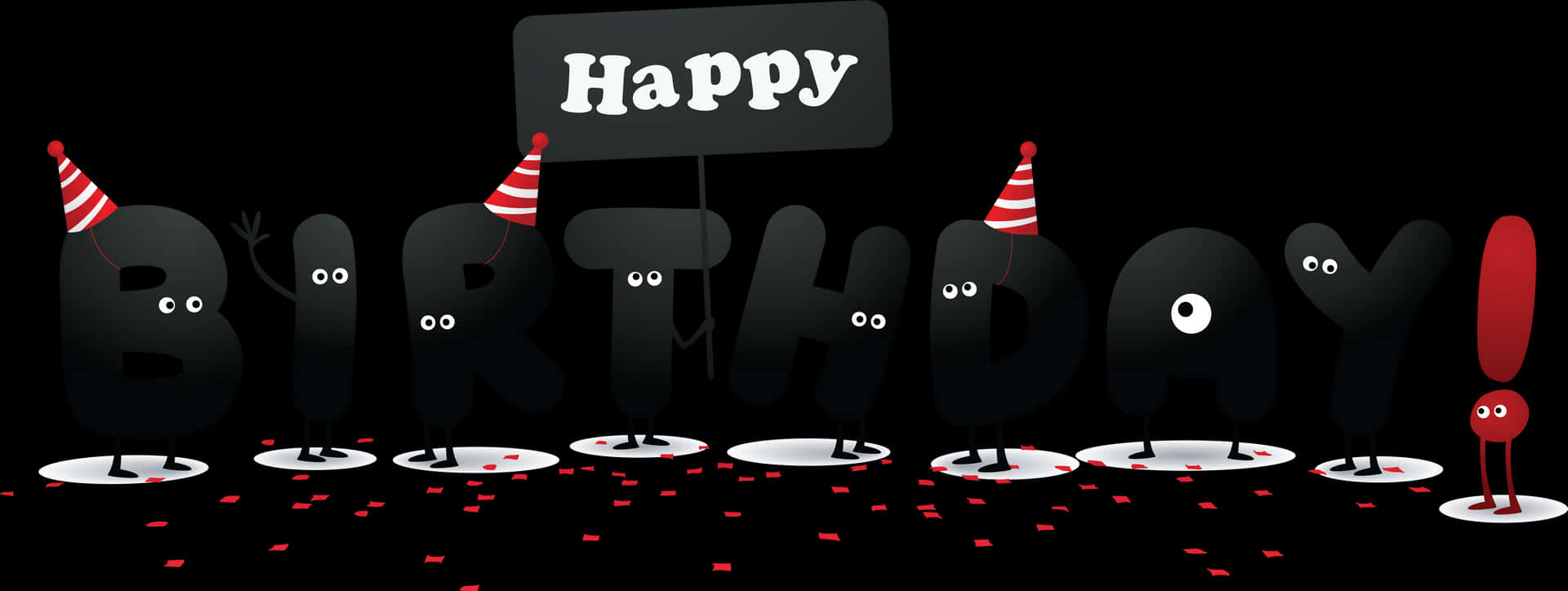 Birthday Greeting Cartoon Characters Celebration PNG image