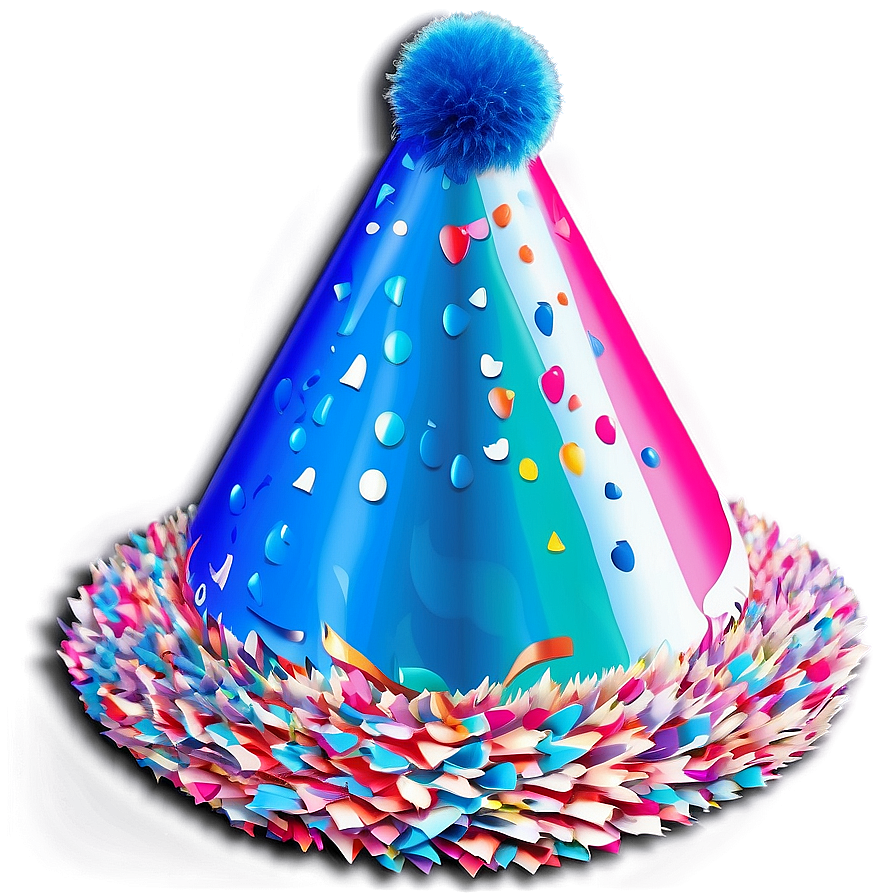 Birthday Hat With Pom Pom Png 26 PNG image