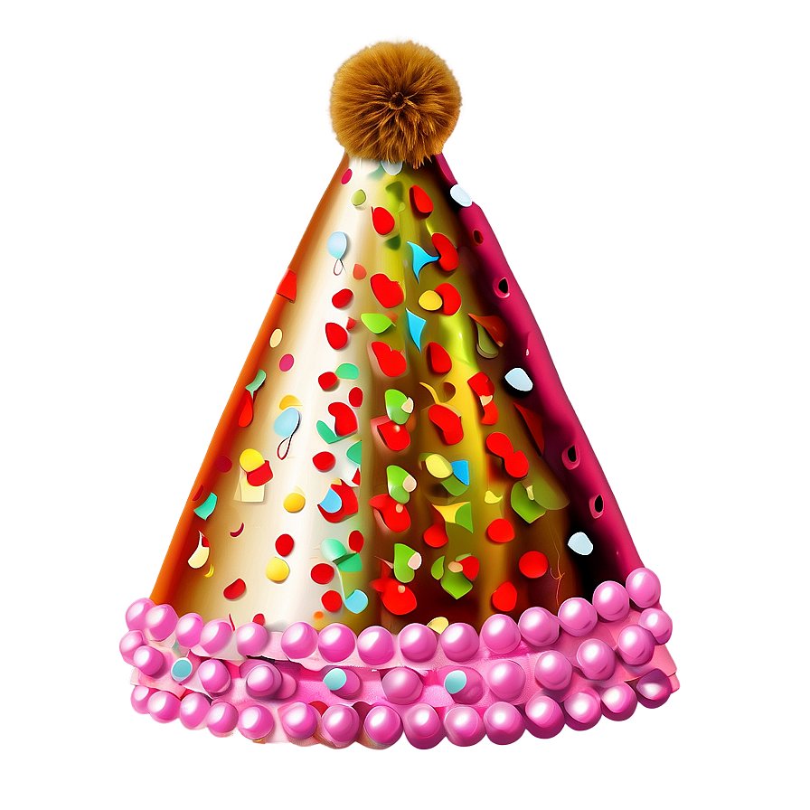 Birthday Hat With Pom Pom Png Xhm PNG image