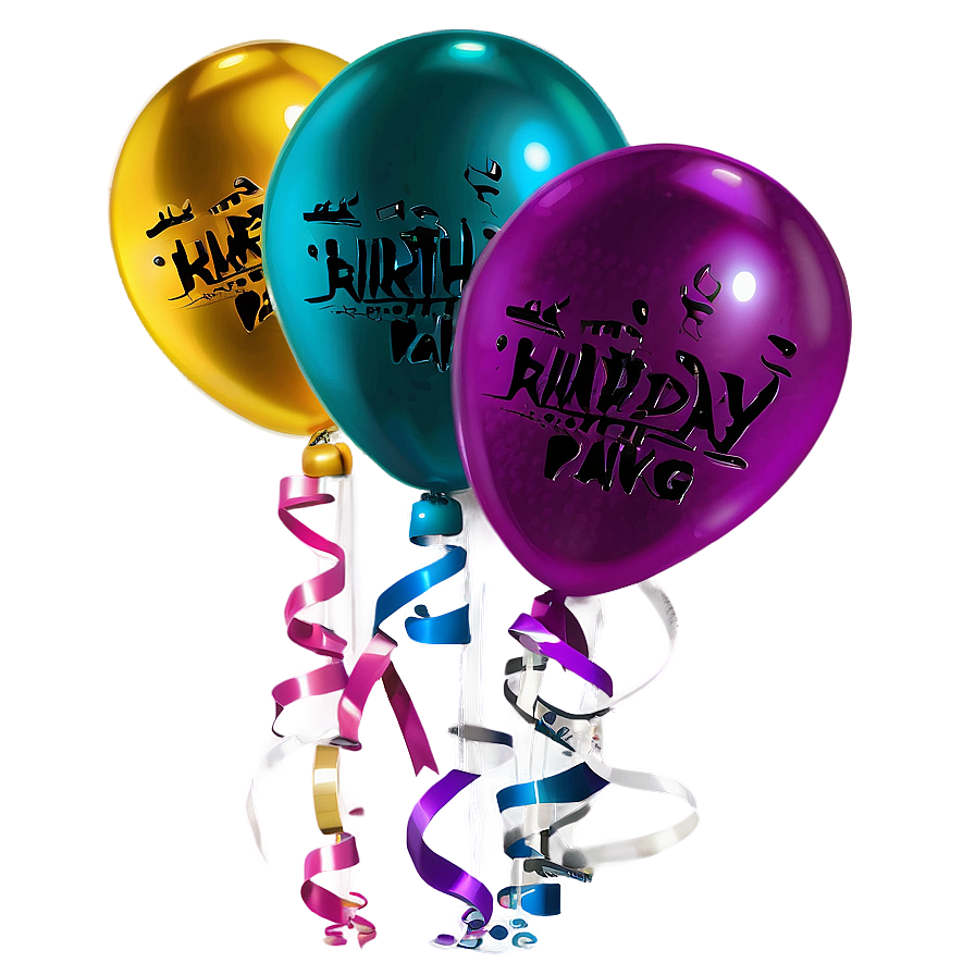 Birthday Party Balloons Png Hlu24 PNG image